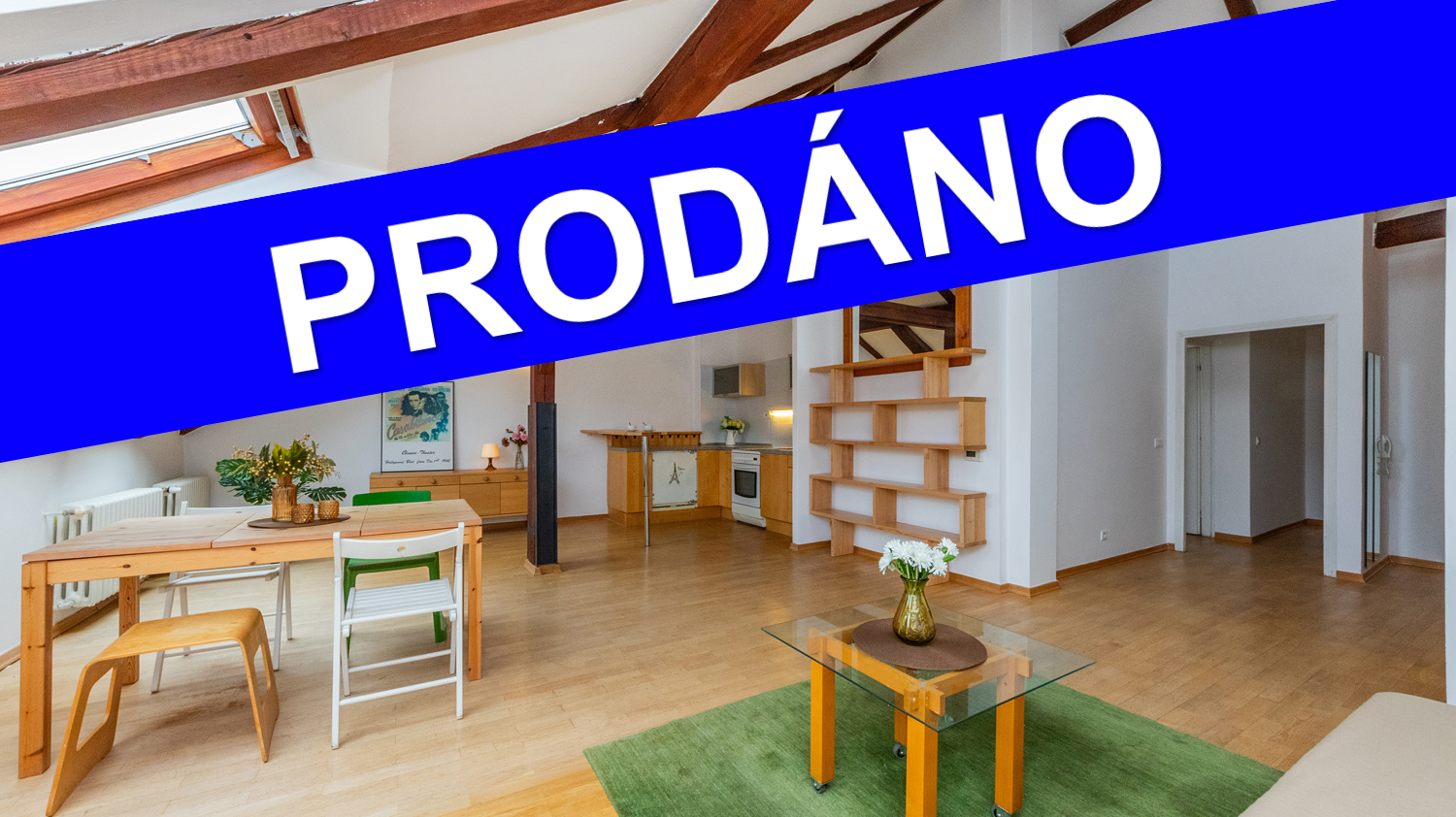 Prodej podkrovního bytu 2+kk, ul, Neklanova, Praha 2 - Vyšehrad