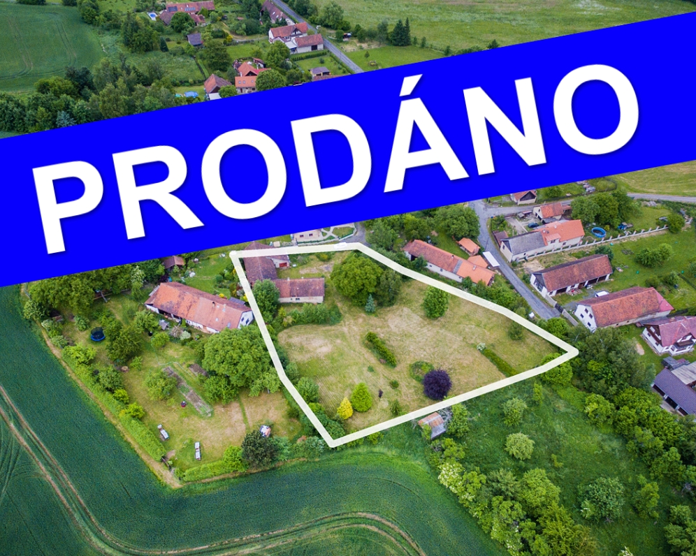 Prodej RD ke kompletní rekonstrukci, pozemek 4.371 m2, Nové Nespeřice - okr. Kutná Hora