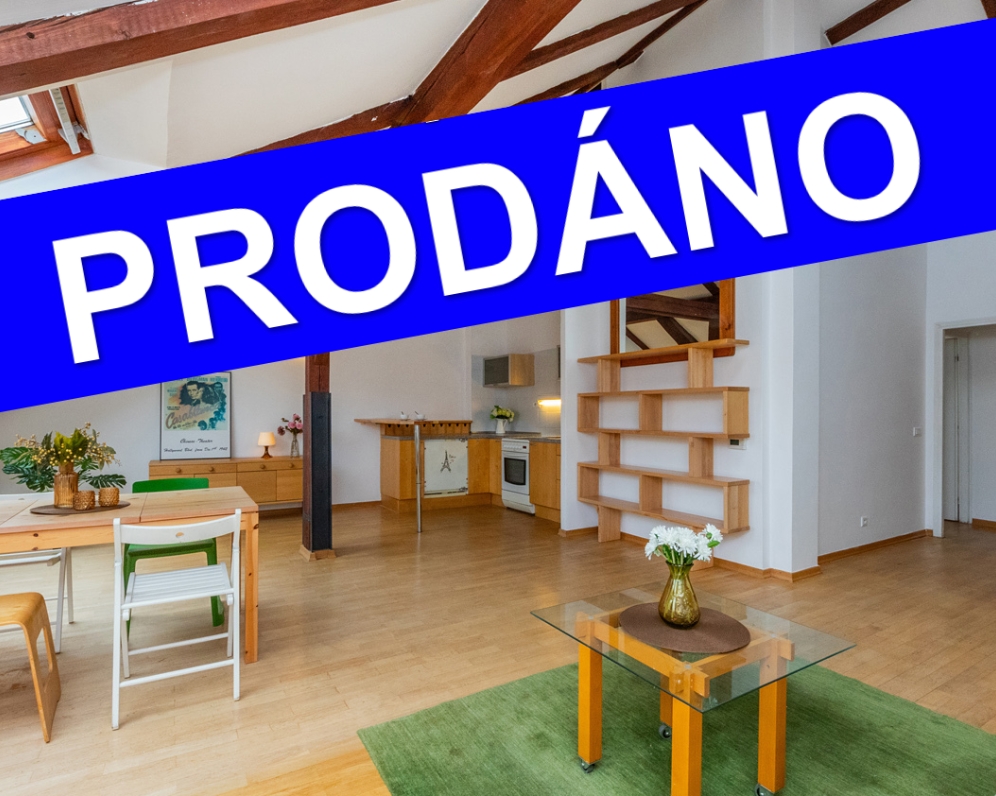 Prodej podkrovního bytu 2+kk, ul, Neklanova, Praha 2 - Vyšehrad